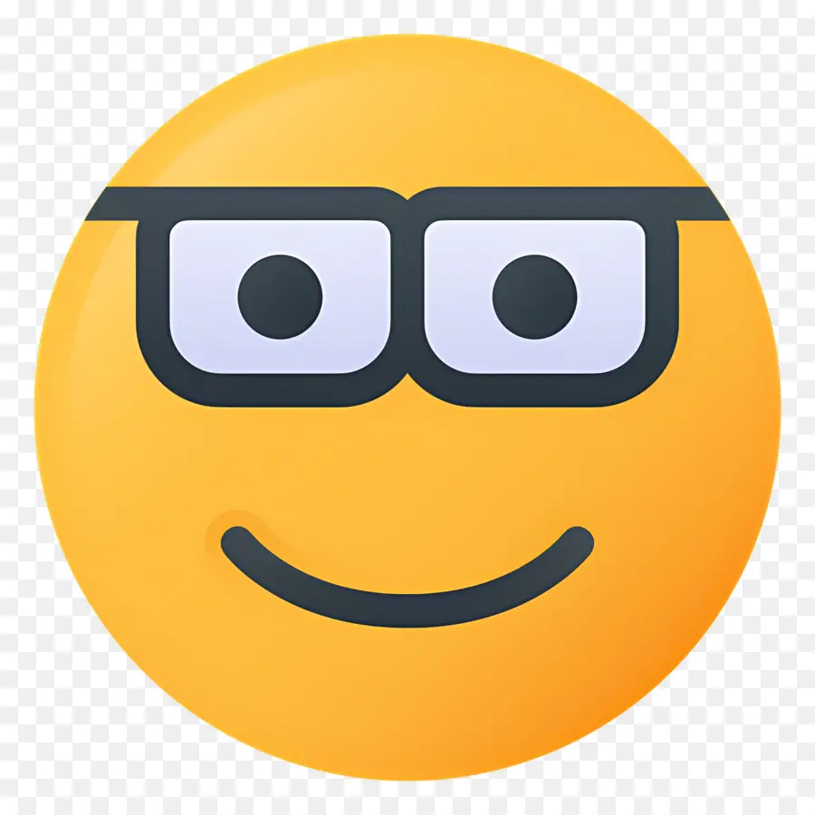 Emoji Nerd，Visage Souriant PNG