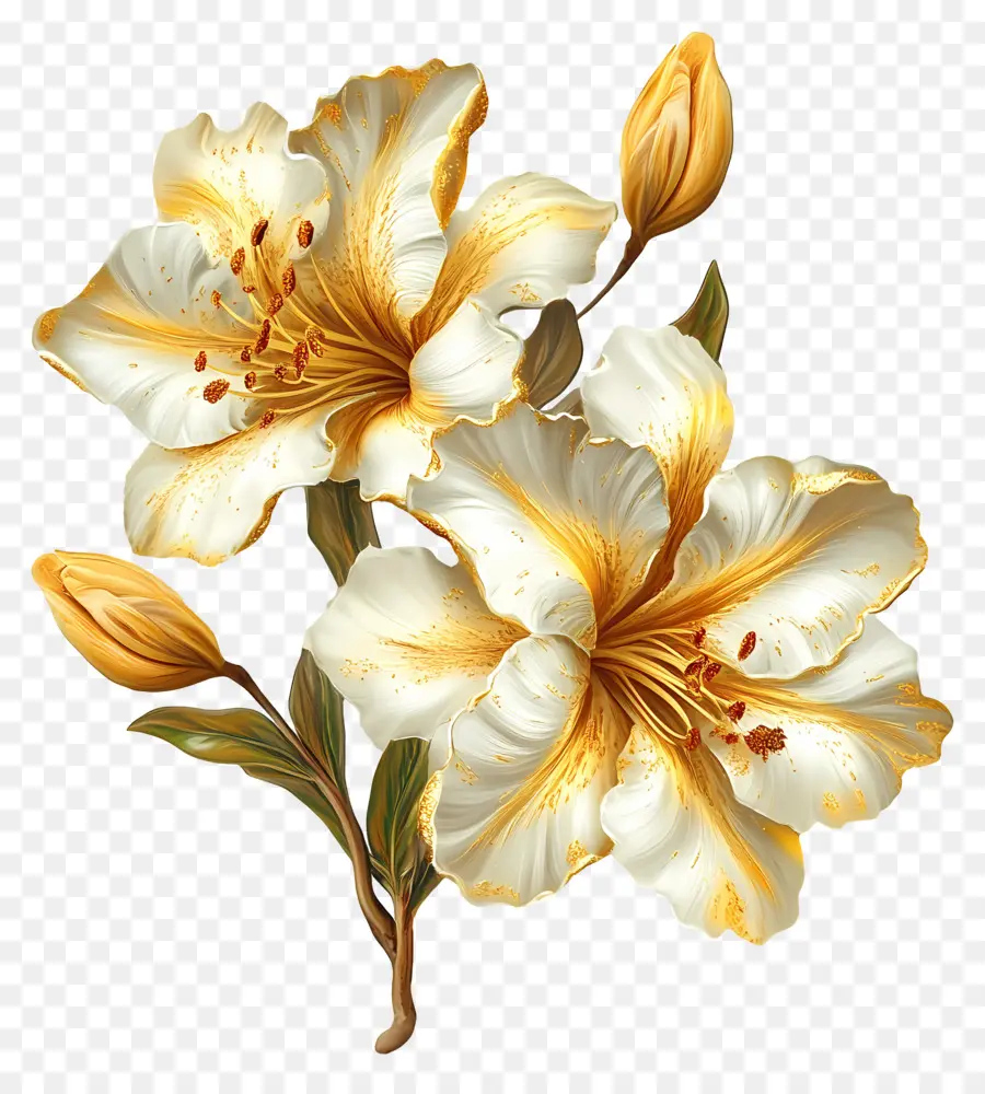 Fleur Or，Fleurs PNG