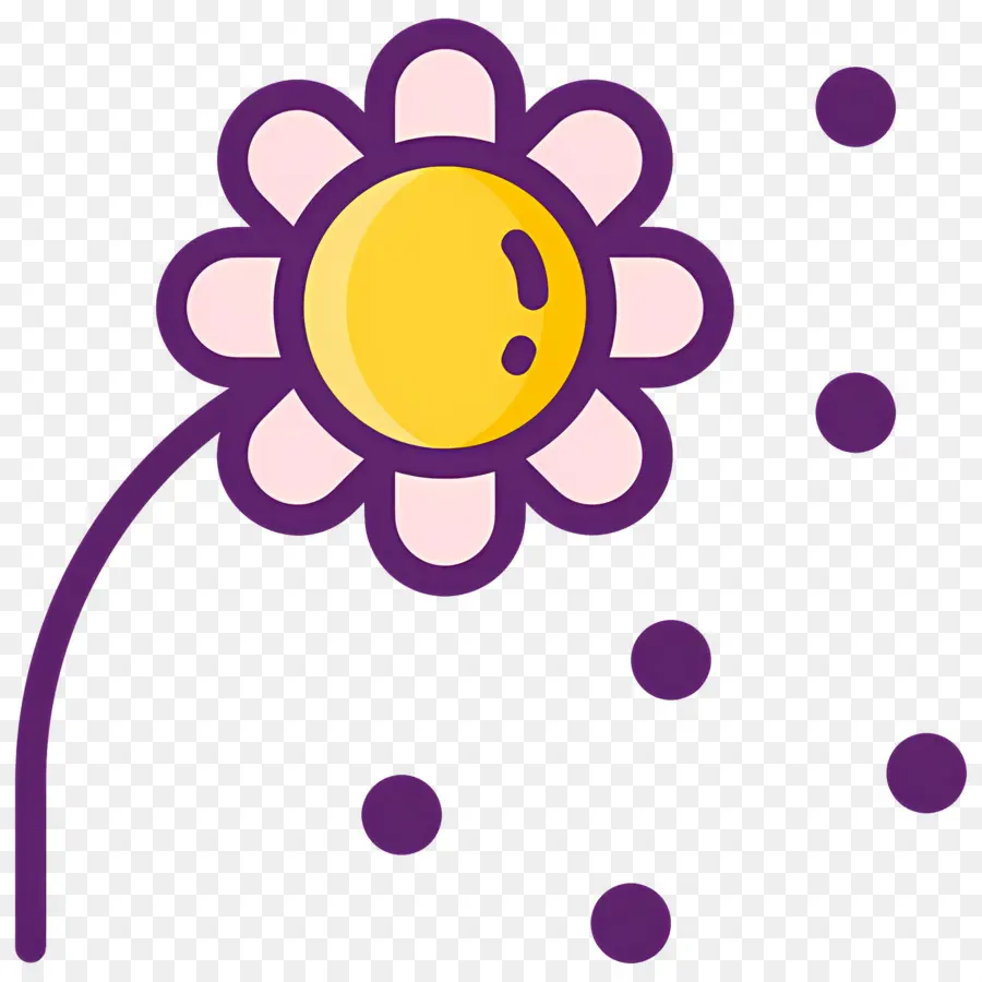 Fleurs Qui Tombent，Fleur Violette PNG