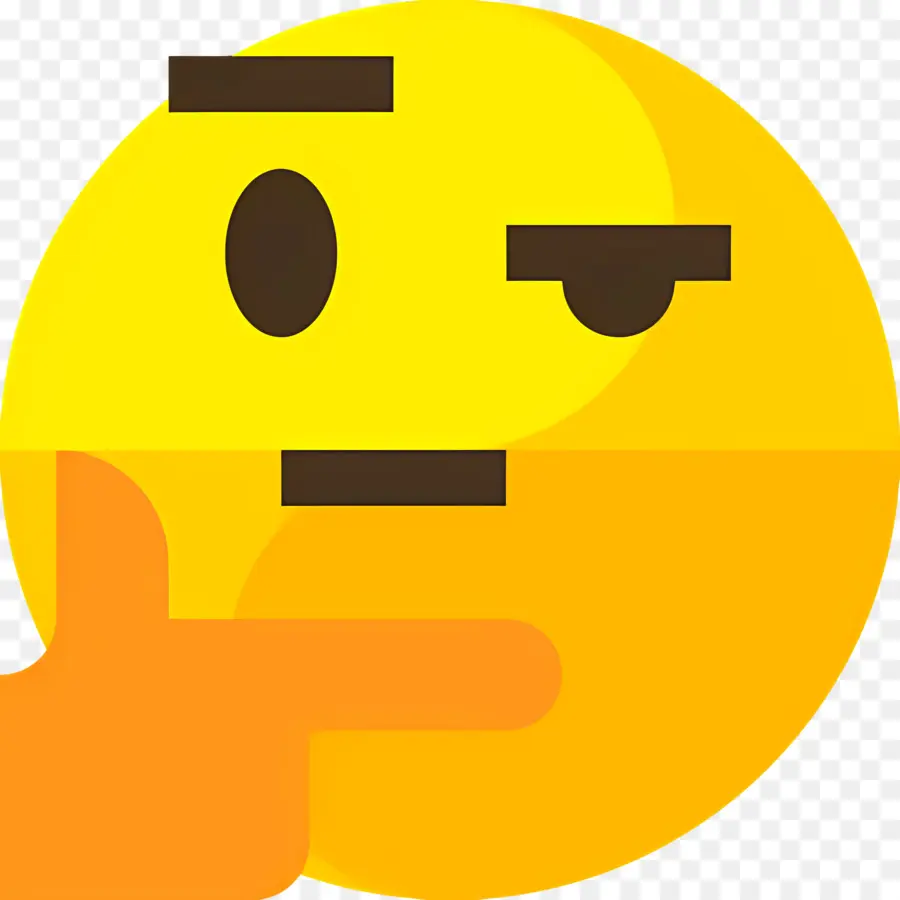 Visage Pensant Emoji，Emoji En Colère PNG