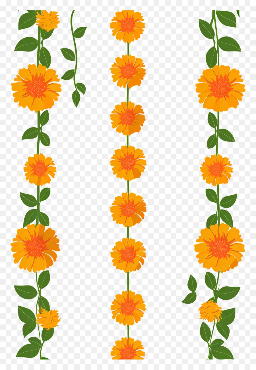 Guirlande De Soucis，Guirlande De Fleurs PNG