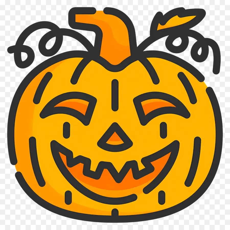 Citrouille D'halloween Effrayante，Lanterne Citrouille Orange PNG