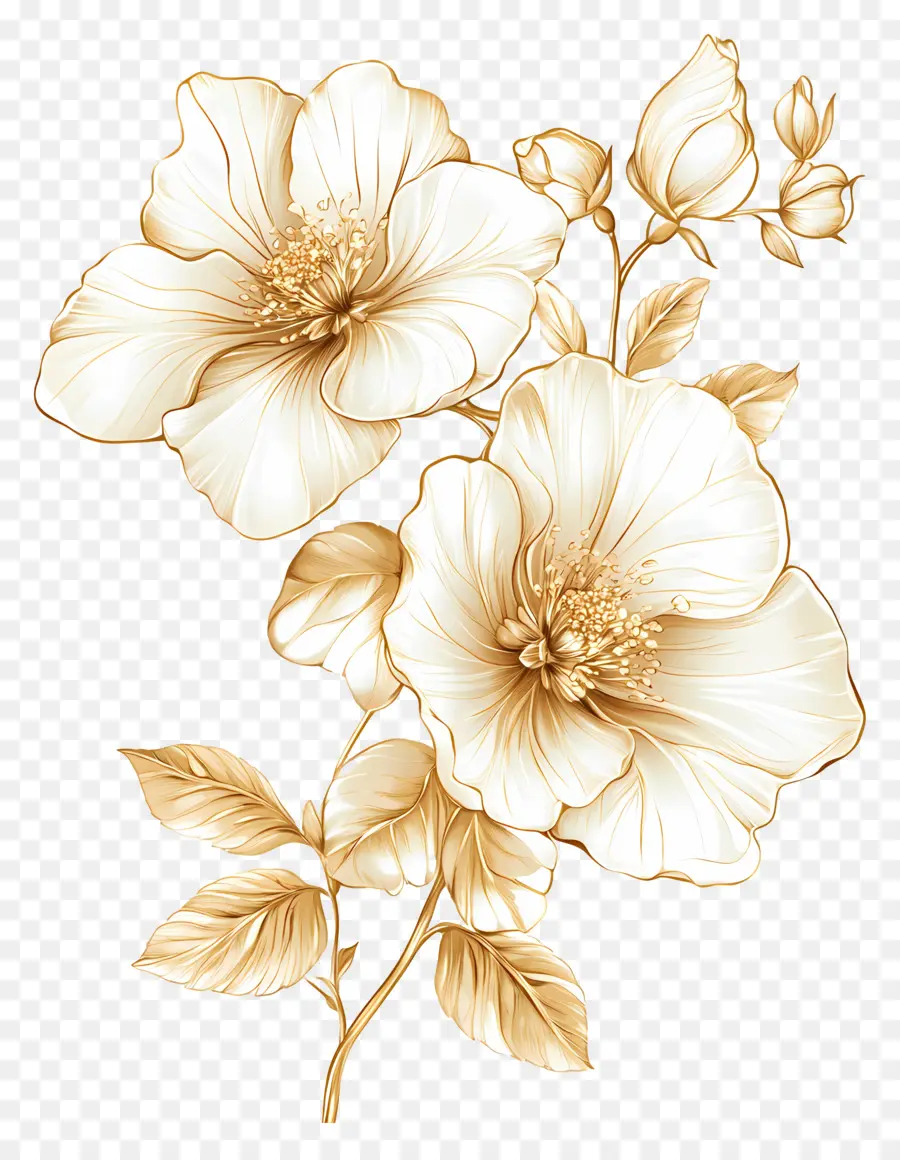 Fleur Or，Fleurs Dorées PNG