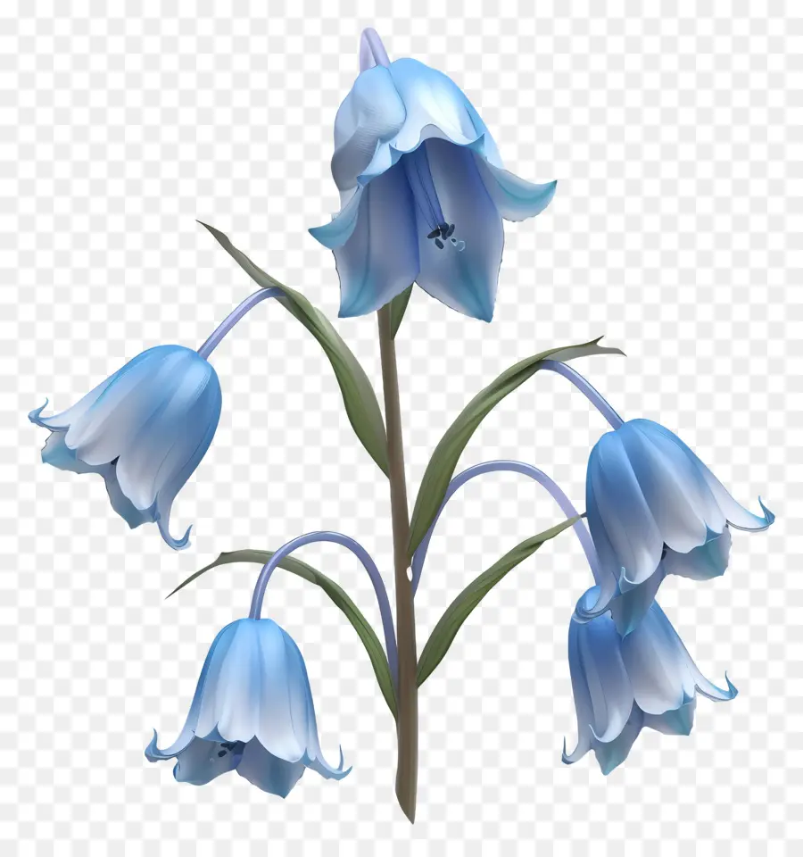 Fleur 3d，Fleurs Bleues PNG