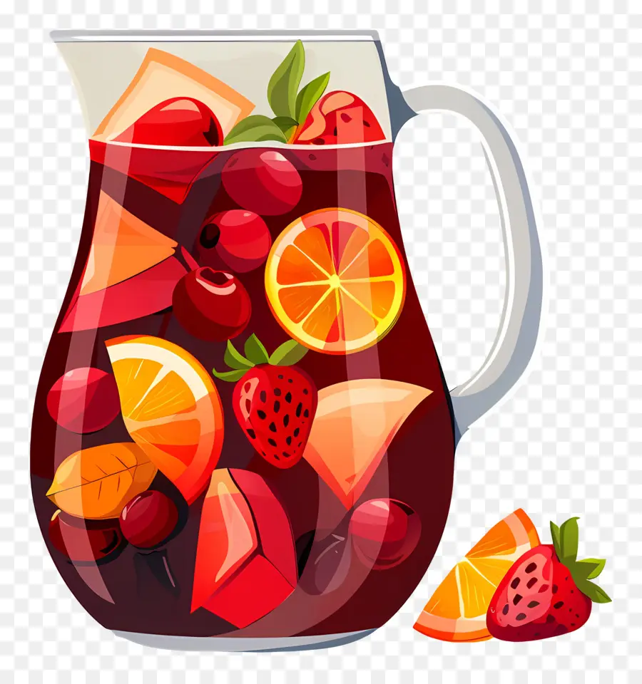 Boisson Sangria Rafraîchissante，Punch Aux Fruits PNG