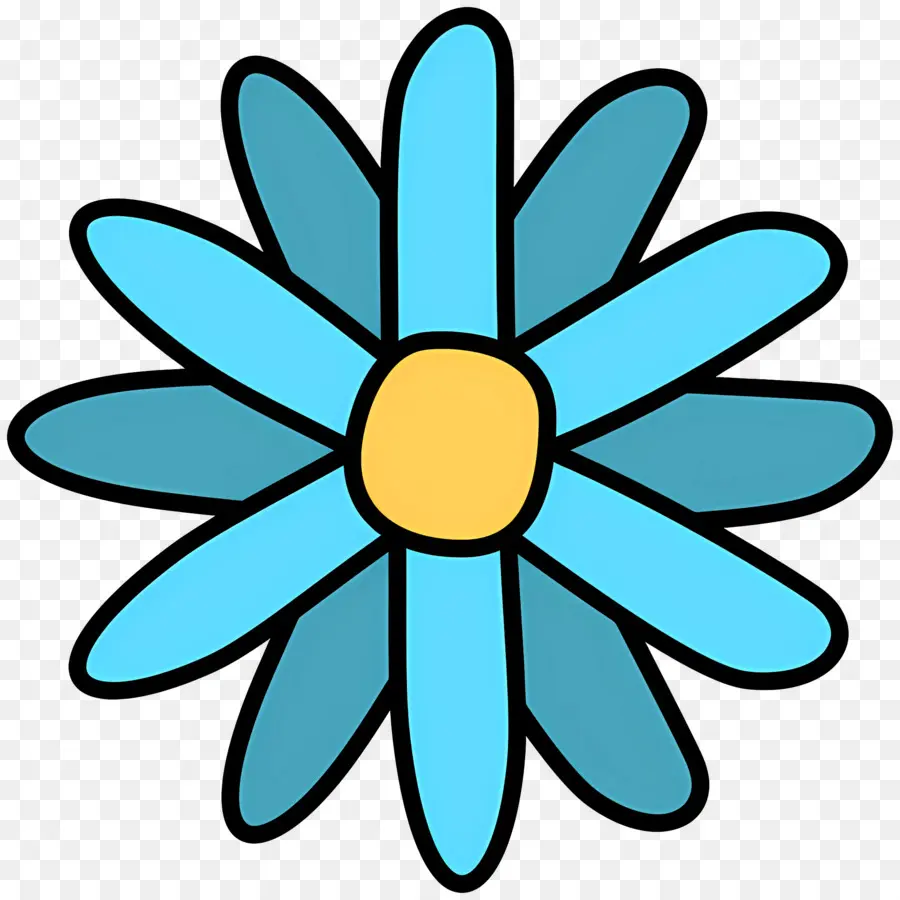 Fleur De Marguerite，Fleur Bleue PNG