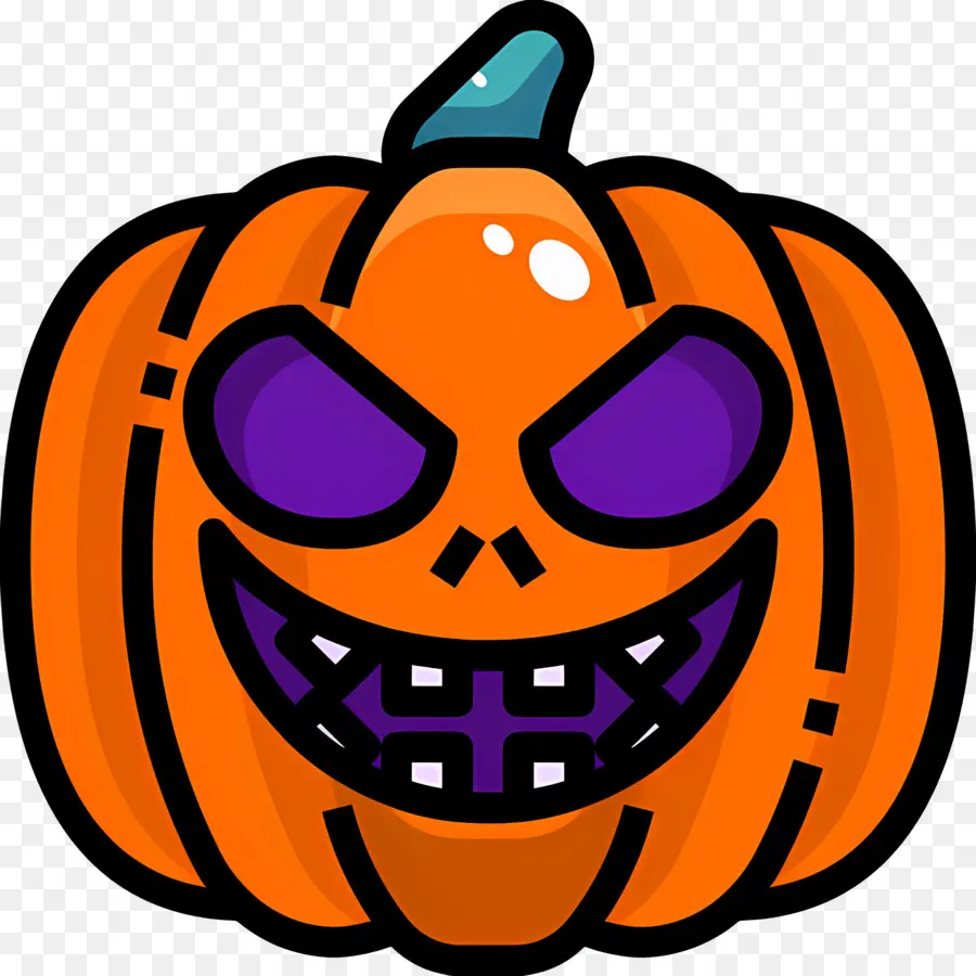 Citrouille D'halloween Effrayante，Lanterne Citrouille Orange PNG