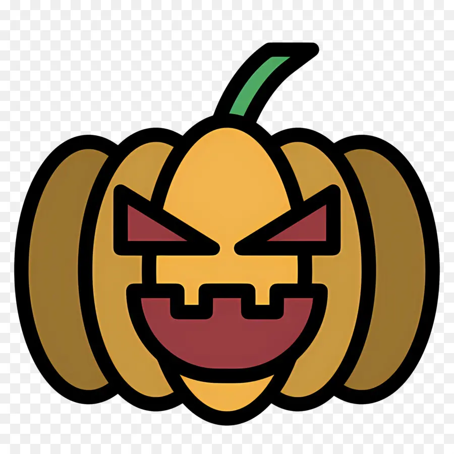 Citrouille D'halloween Effrayante，Citrouille Jaune PNG