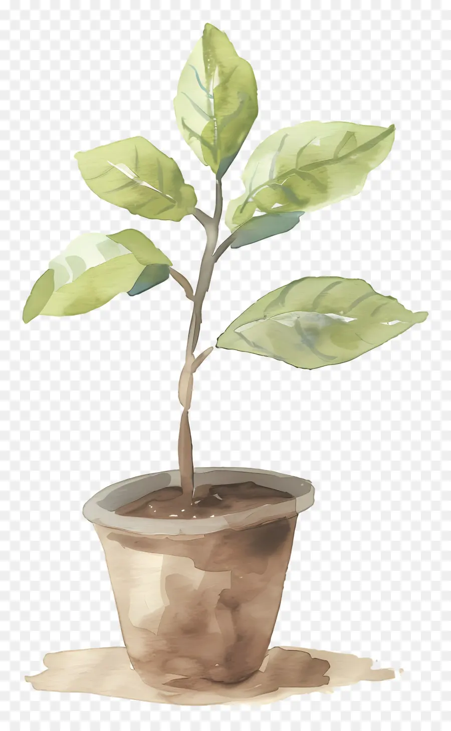 Plante Aquarelle，Plante En Pot PNG