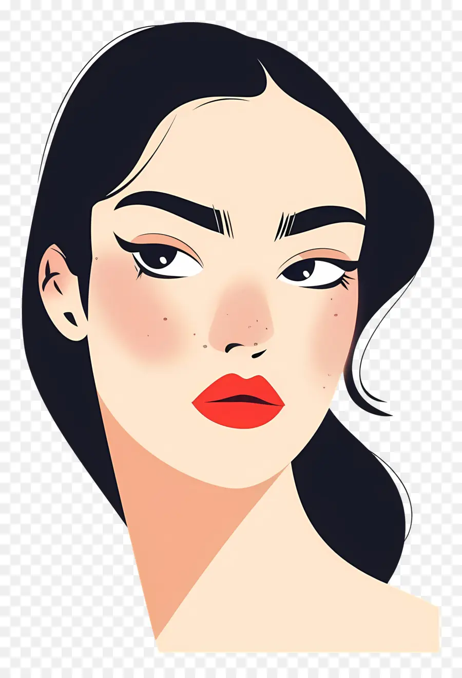 Femme De Maquillage，Visage Stylisé PNG