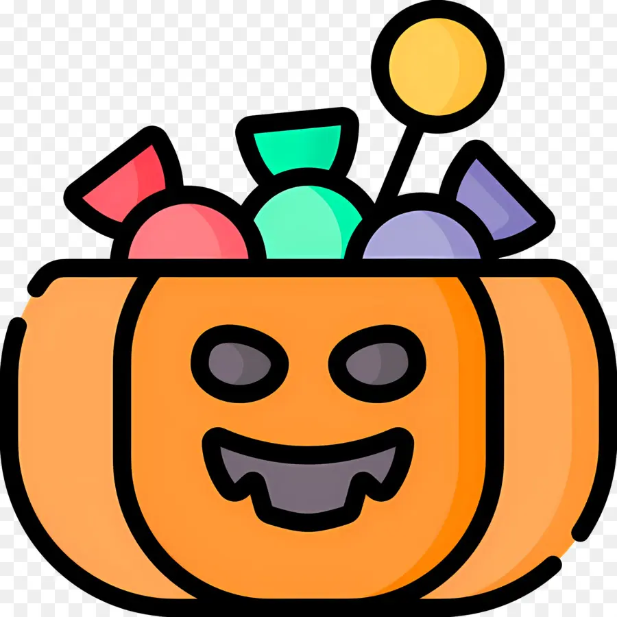 Citrouille D'halloween，Citrouille Aux Bonbons PNG