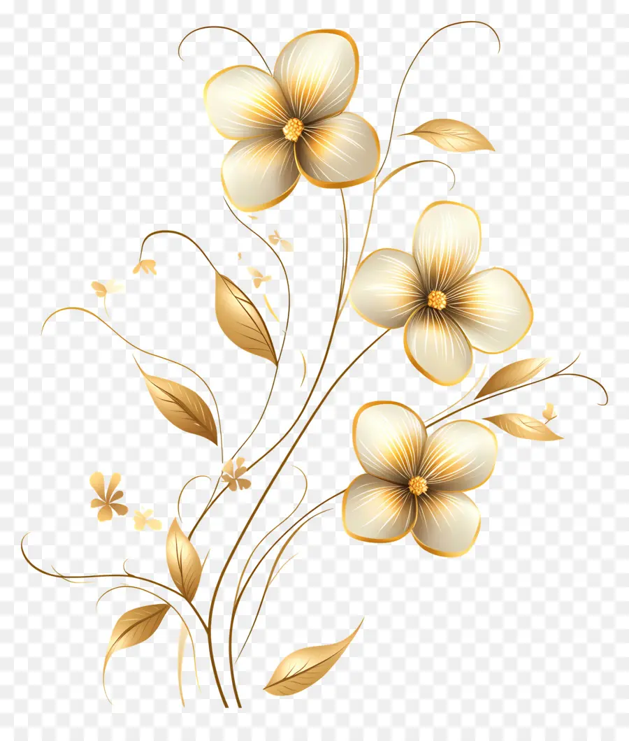 Fleur Or，Fleurs Dorées PNG