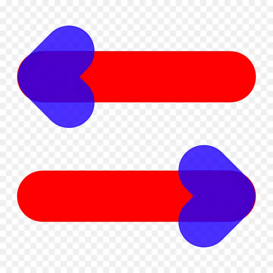 Double Flèche，Flèche Rouge Et Bleue PNG