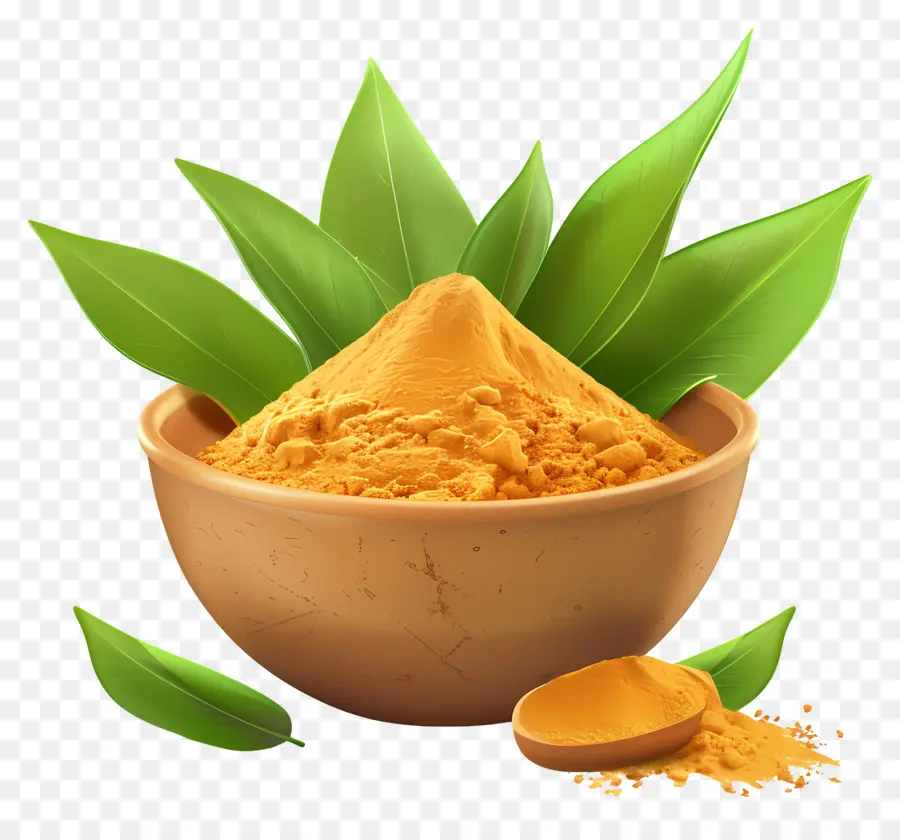 Poudre De Curcuma，Bol De Curcuma PNG