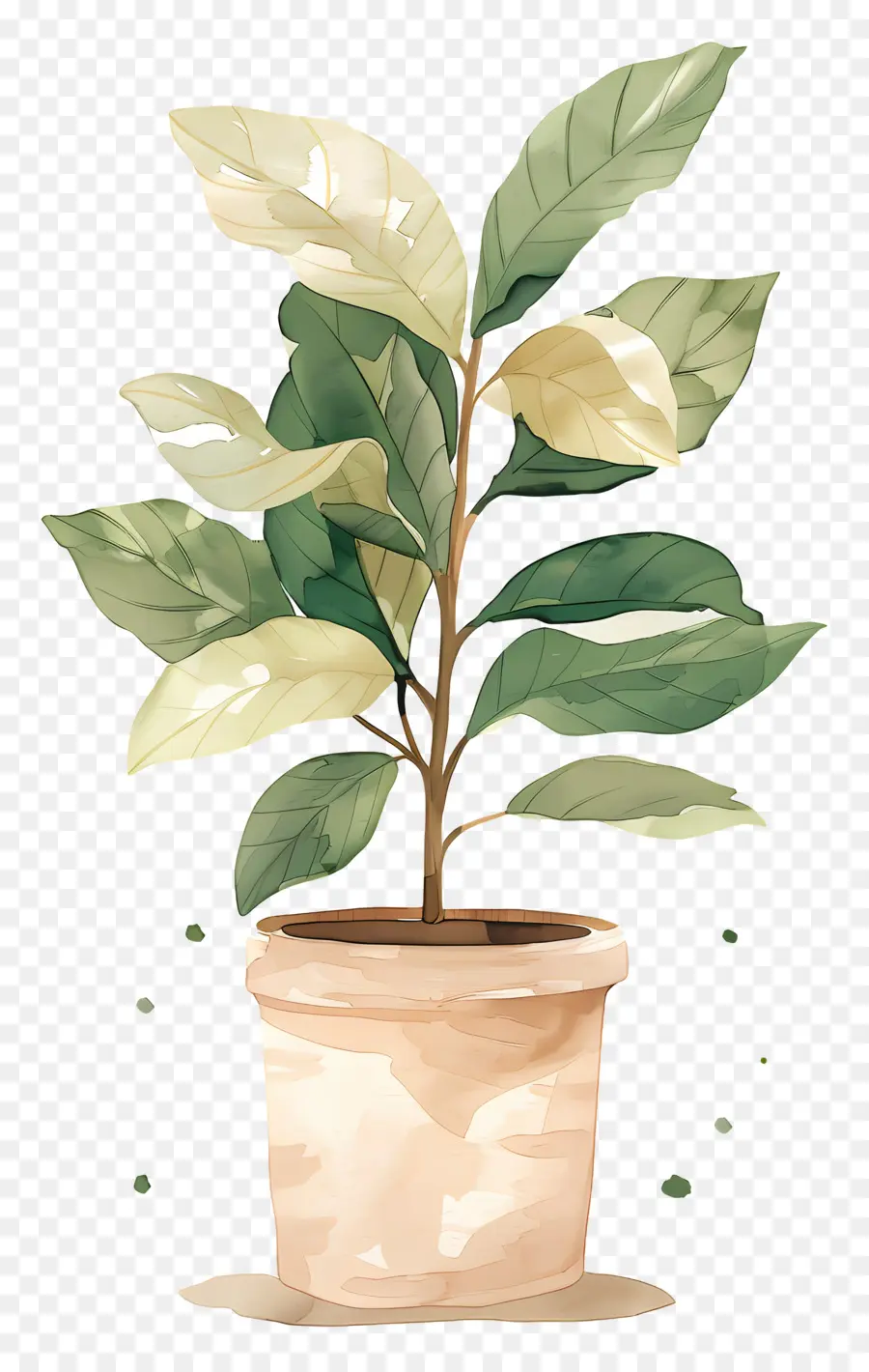 Plante Aquarelle，Plante Verte En Pot PNG