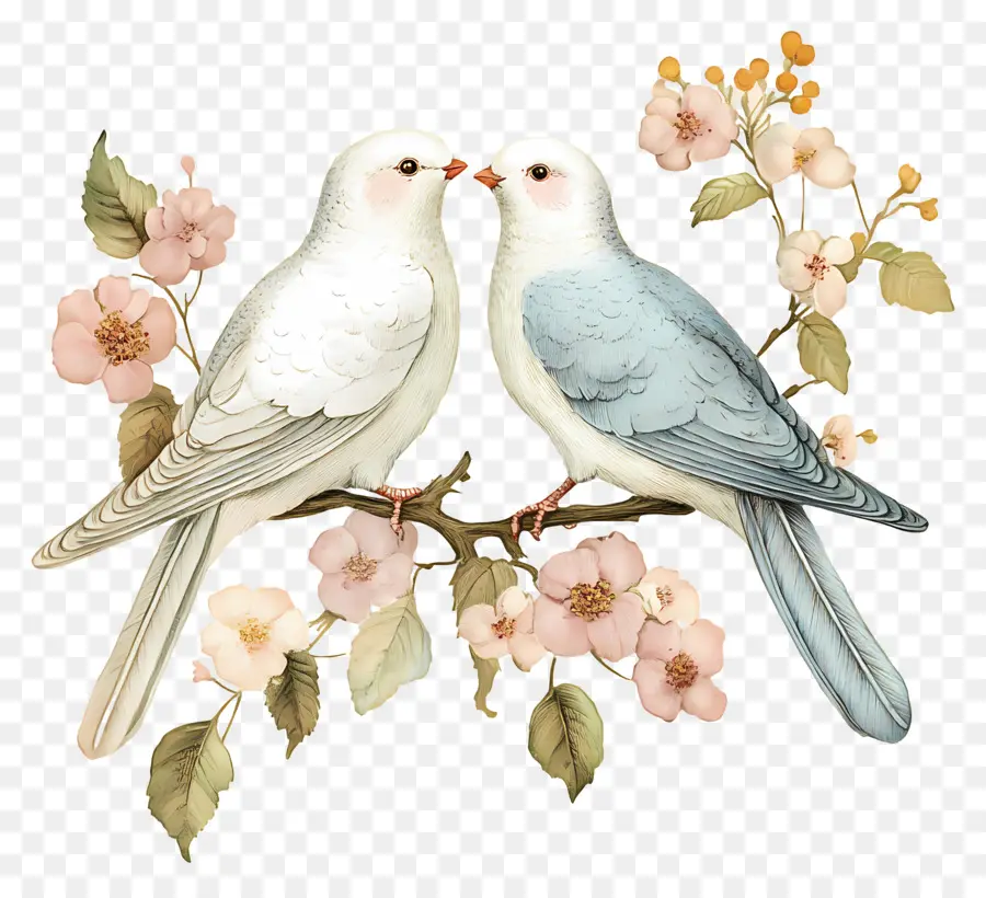 Oiseaux De Mariage，Oiseaux Bleus PNG