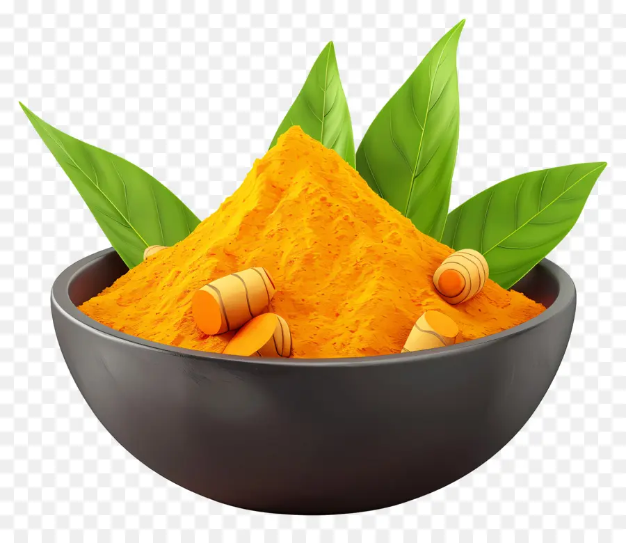 Poudre De Curcuma，Bol De Curcuma PNG