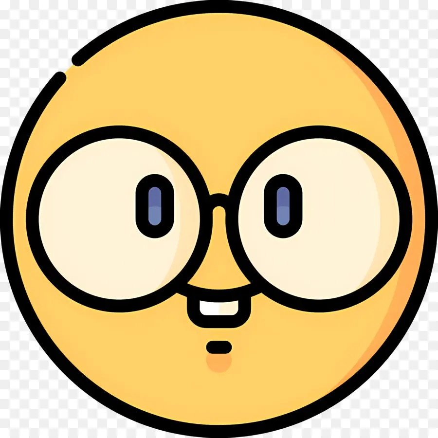 Emoji Nerd，Visage Souriant PNG