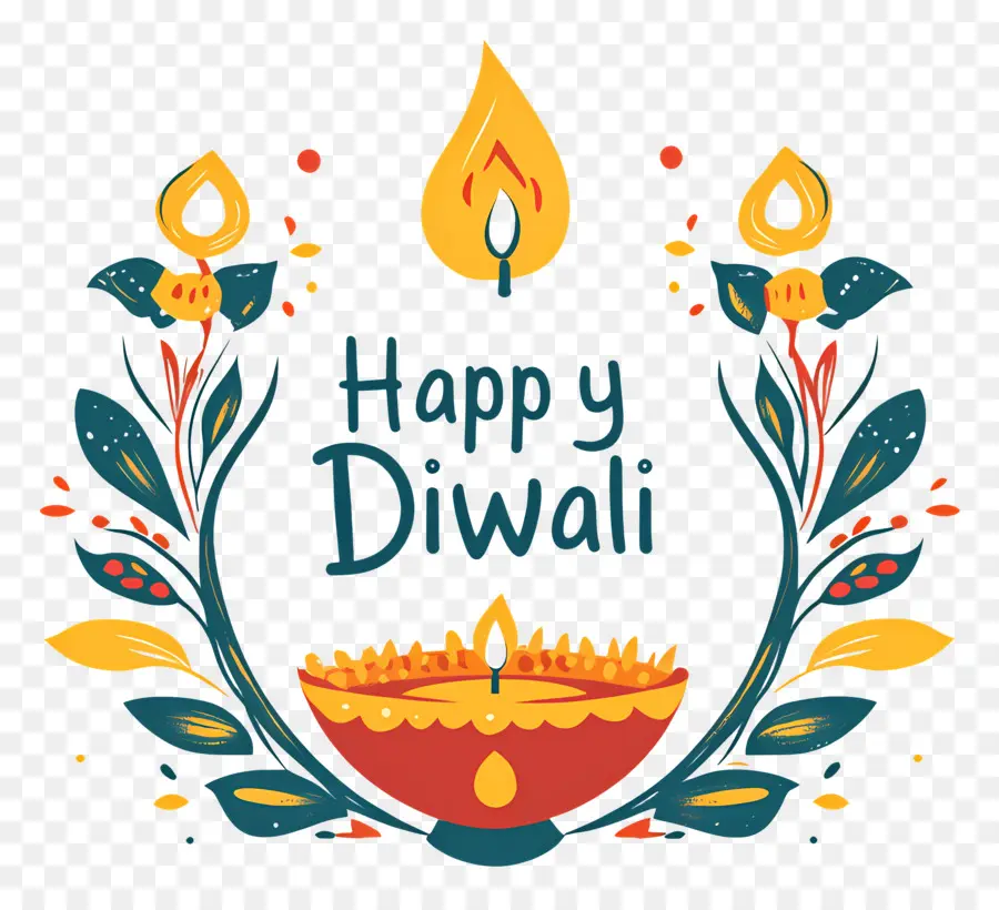 Joyeux Diwali，Conception Joyeuse De Diwali PNG