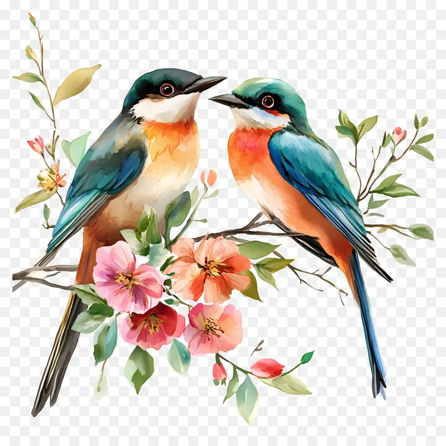 Oiseaux De Mariage，Oiseaux Bleus PNG