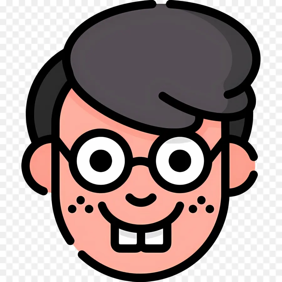 Emoji Nerd，Visage De Dessin Animé PNG