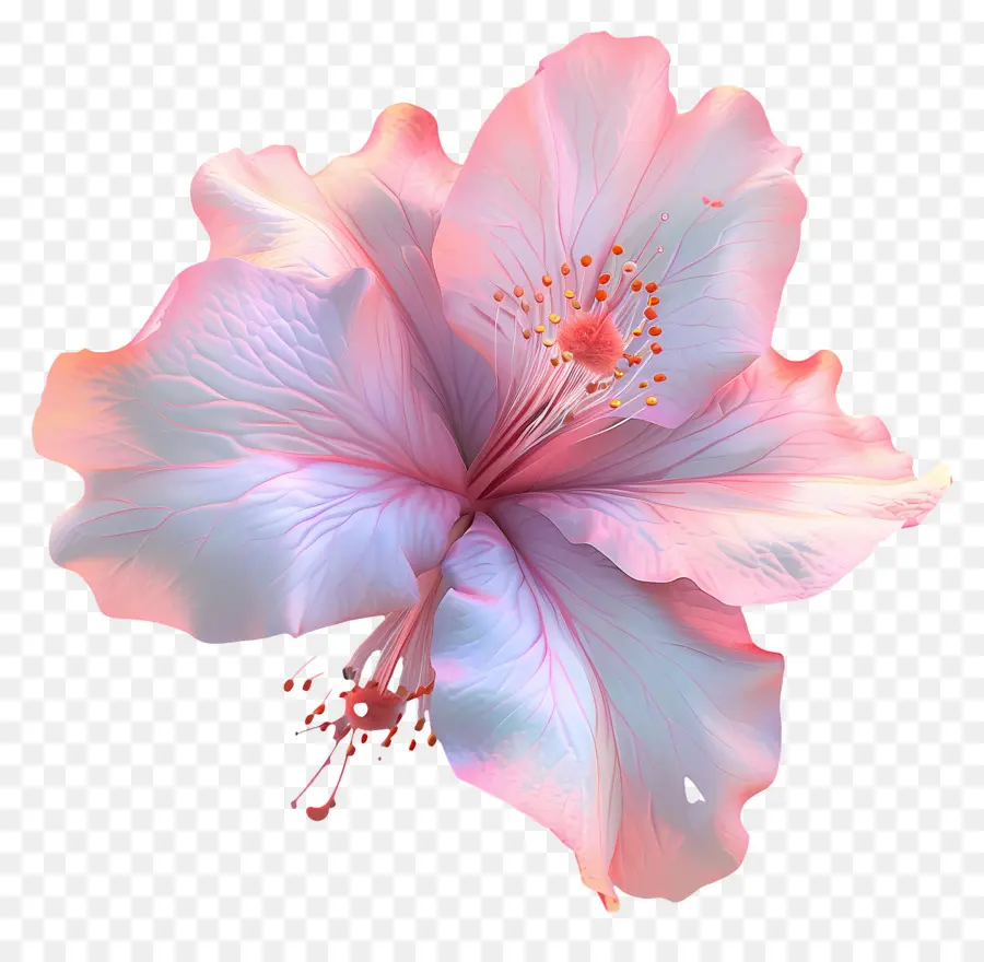 Fleur D'azalée Modèle 3d，Fleur Rose PNG