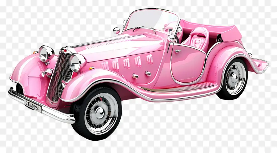 Voiture 3d，Voiture Rose PNG