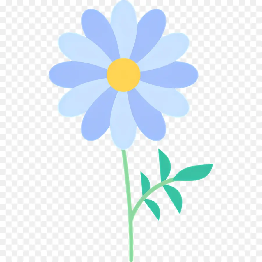 Fleur De Marguerite，Fleur Bleue PNG