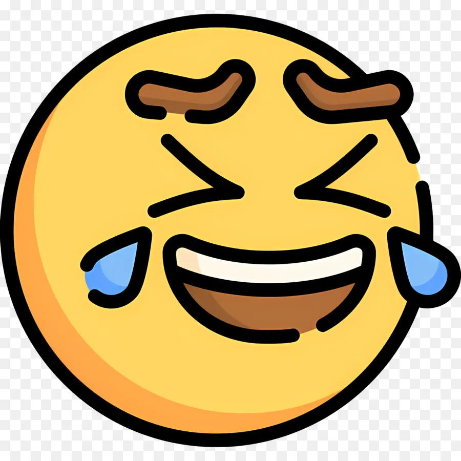 Rire Emoji，Emoji Triste PNG