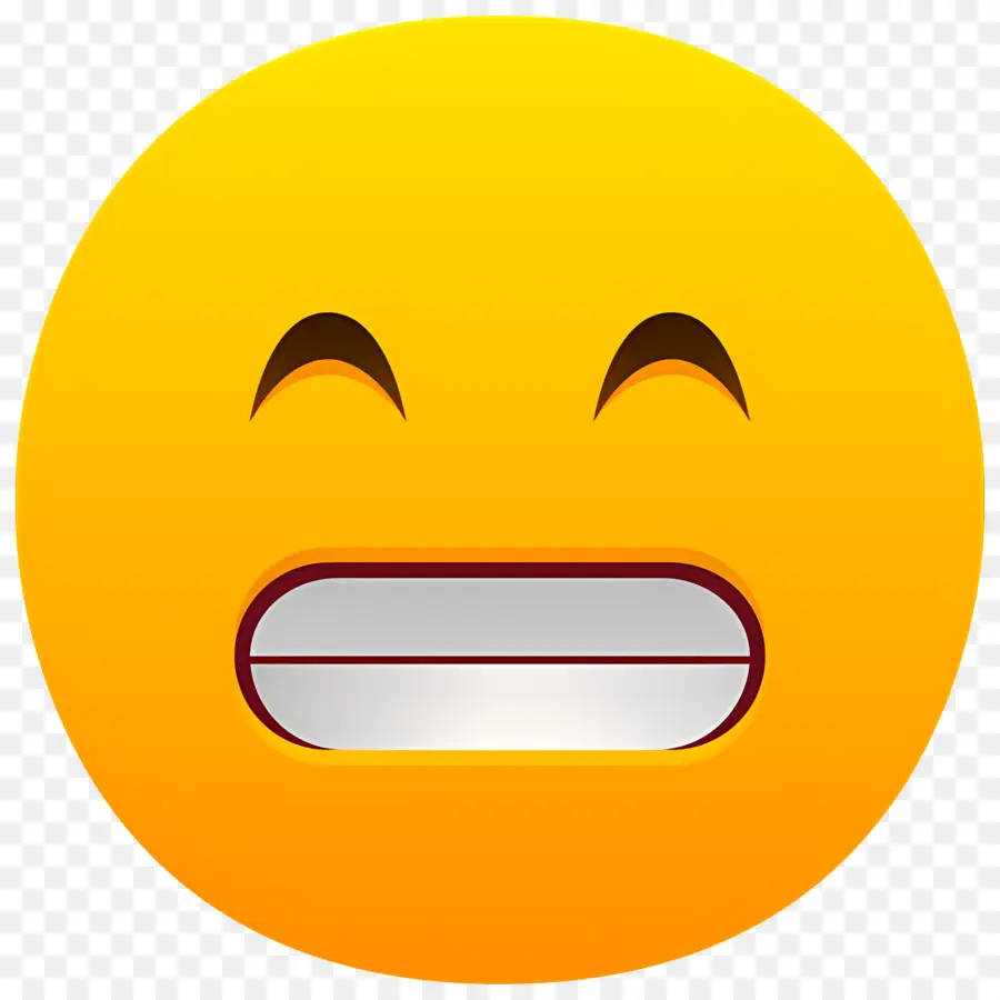 Emoji Visage Grimaçant，Emoji Riant PNG