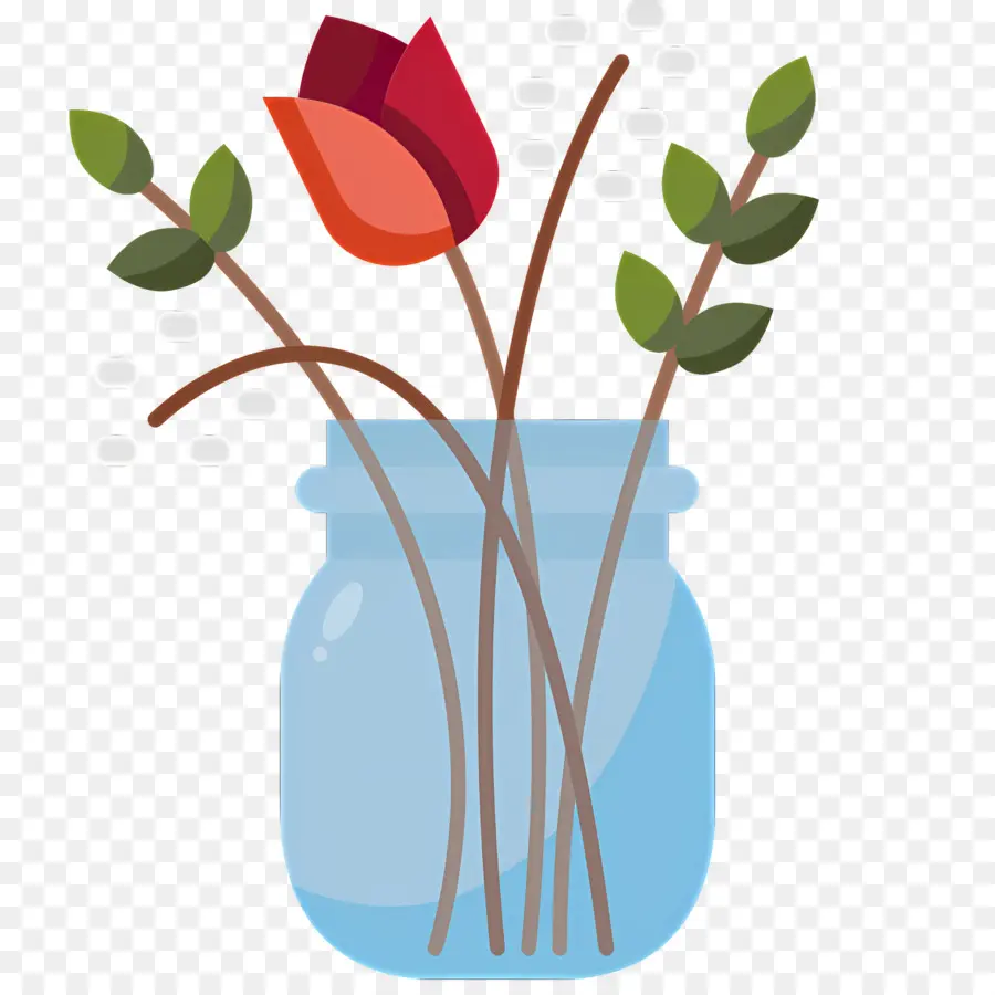 Fleur Rose，Fleur Dans Un Vase PNG