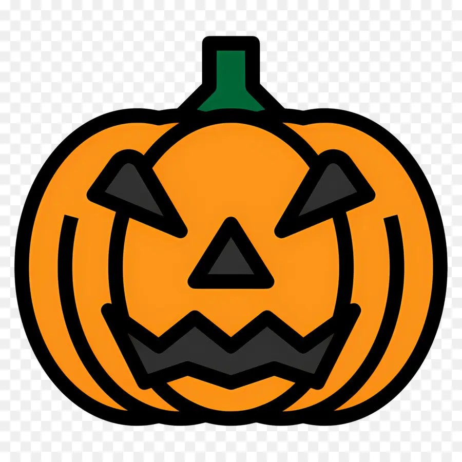 Citrouille D'halloween Effrayante，Lanterne Citrouille Orange PNG