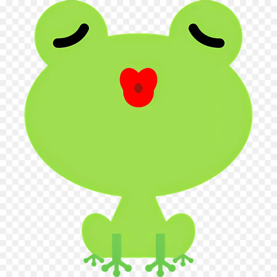 Baiser Emoji，Grenouille Verte PNG