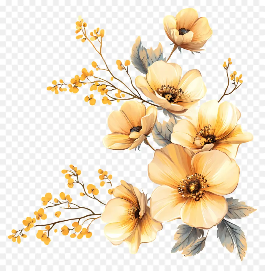 Fleur Or，Fleurs Jaunes PNG