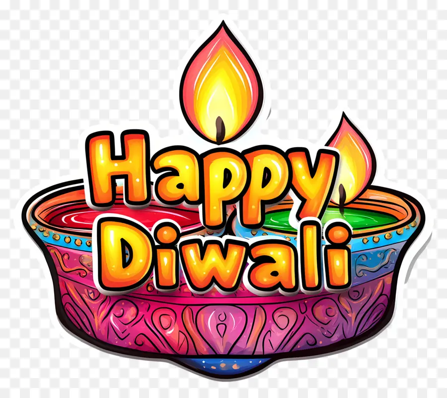 Joyeux Diwali，Lampe Diwali PNG