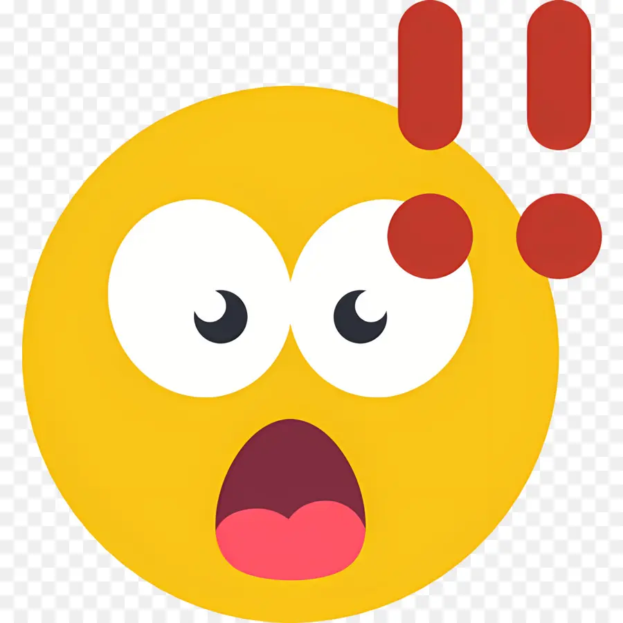 Emoji Choqué，Affronter PNG