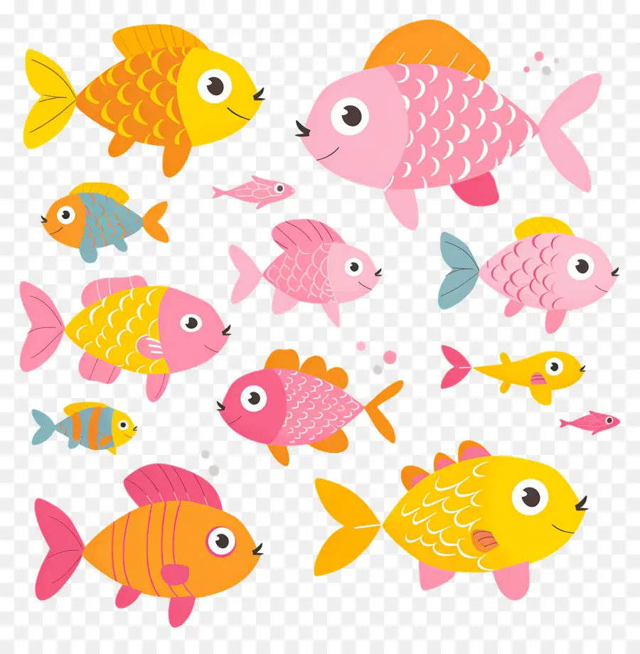 Poisson De Dessin Animé，Poisson Coloré PNG