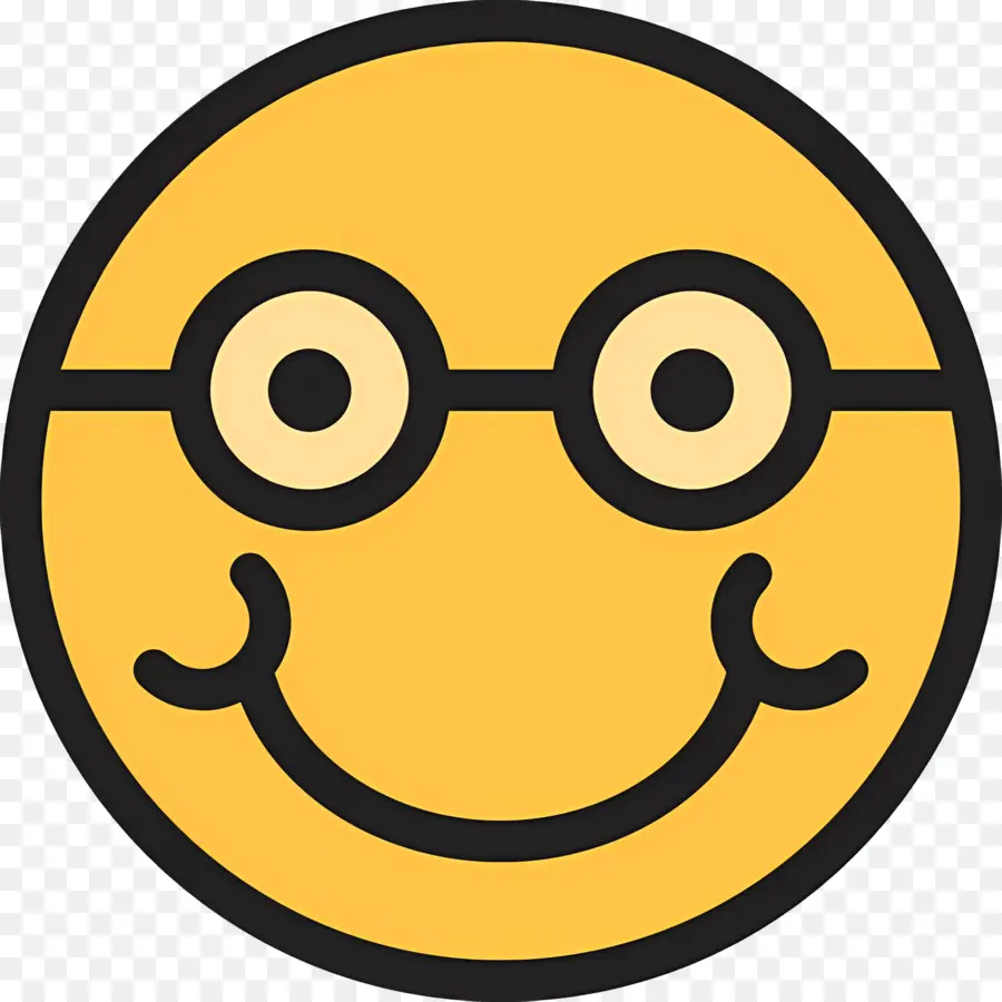 Emoji Nerd，Visage Souriant PNG