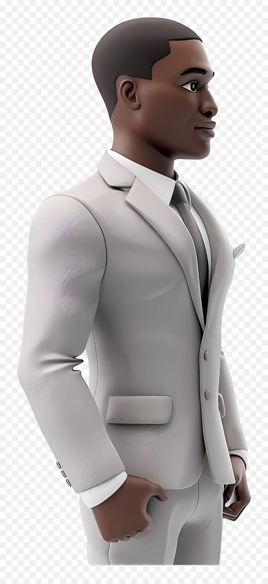 Homme D'affaires Noir，Homme Animé En Costume PNG