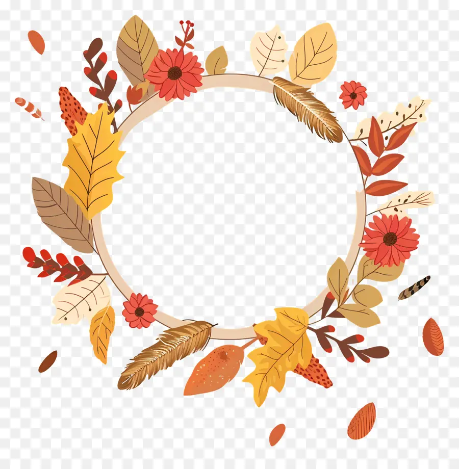 Couronne D'automne，Feuilles PNG