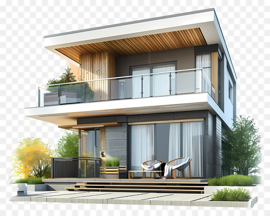 Maison 3d，Maison Moderne PNG