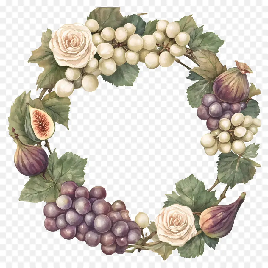 Couronne De Raisin，Couronne Florale PNG