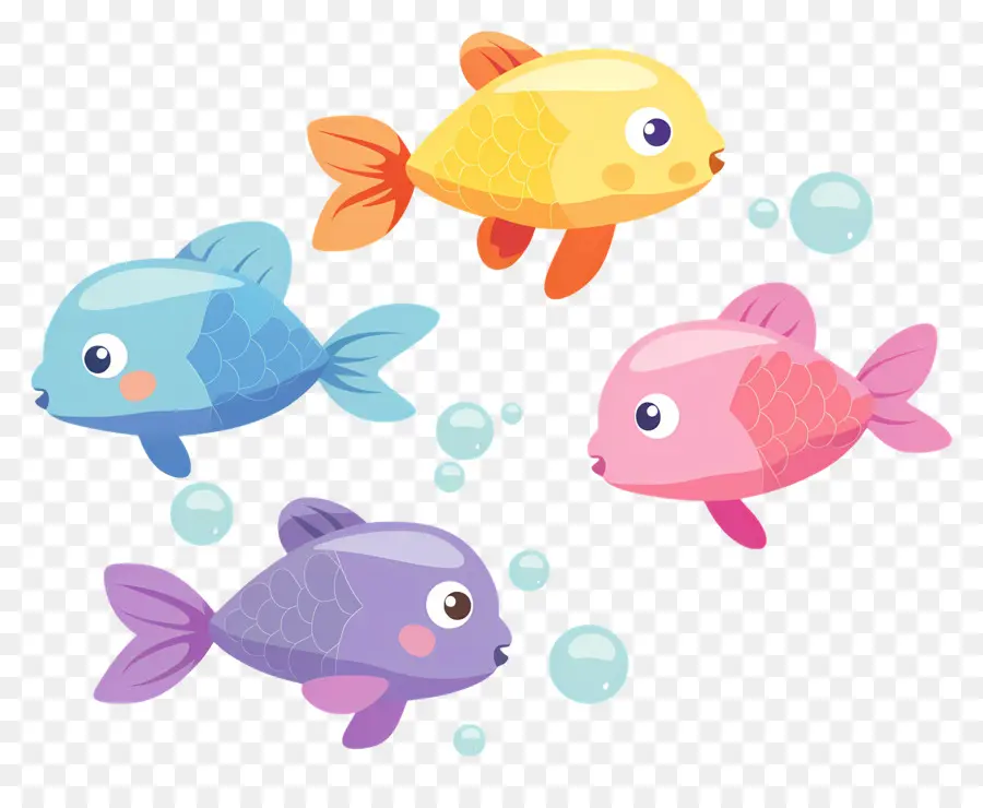 Poisson De Dessin Animé，Poisson Coloré PNG