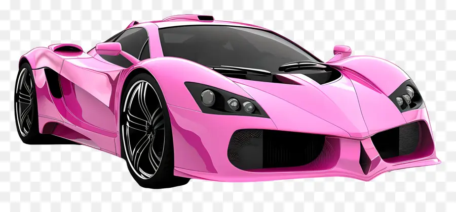 Voiture 3d，Voiture De Sport Rose PNG