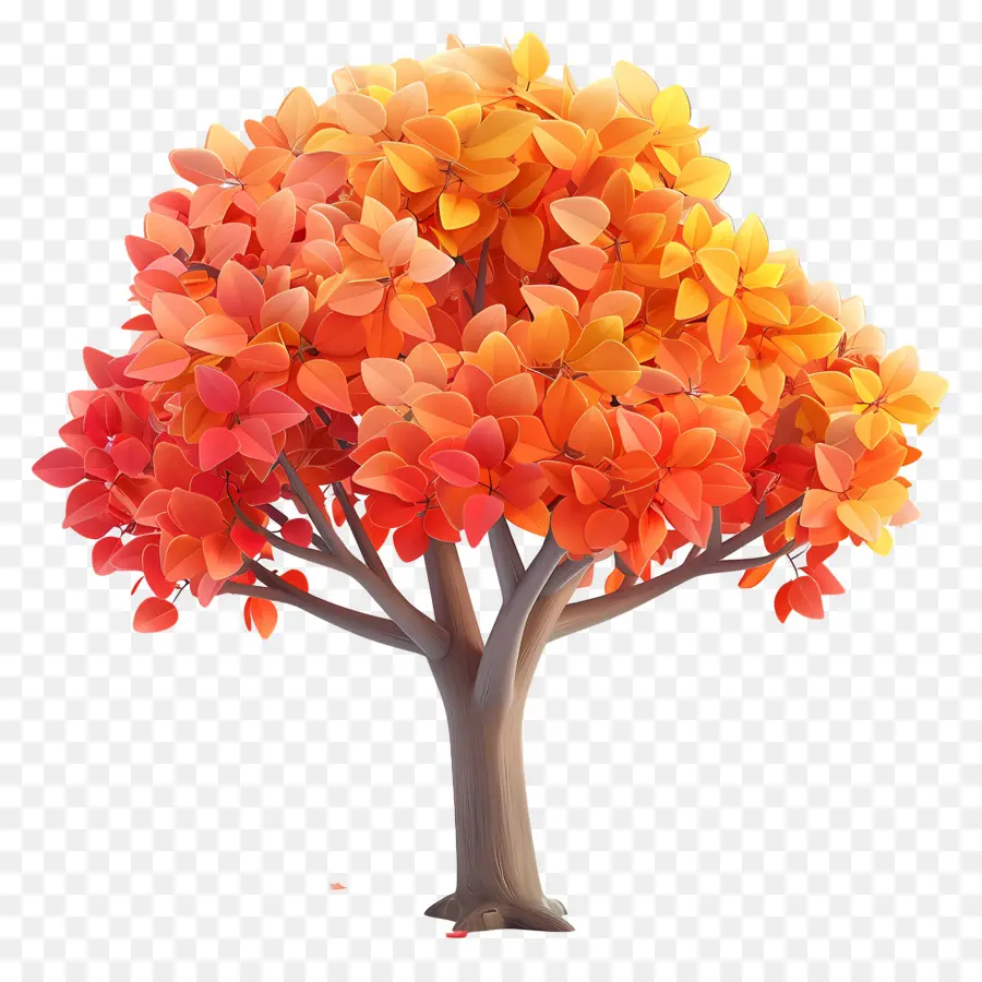 Arbre 3d，Arbre D'automne PNG