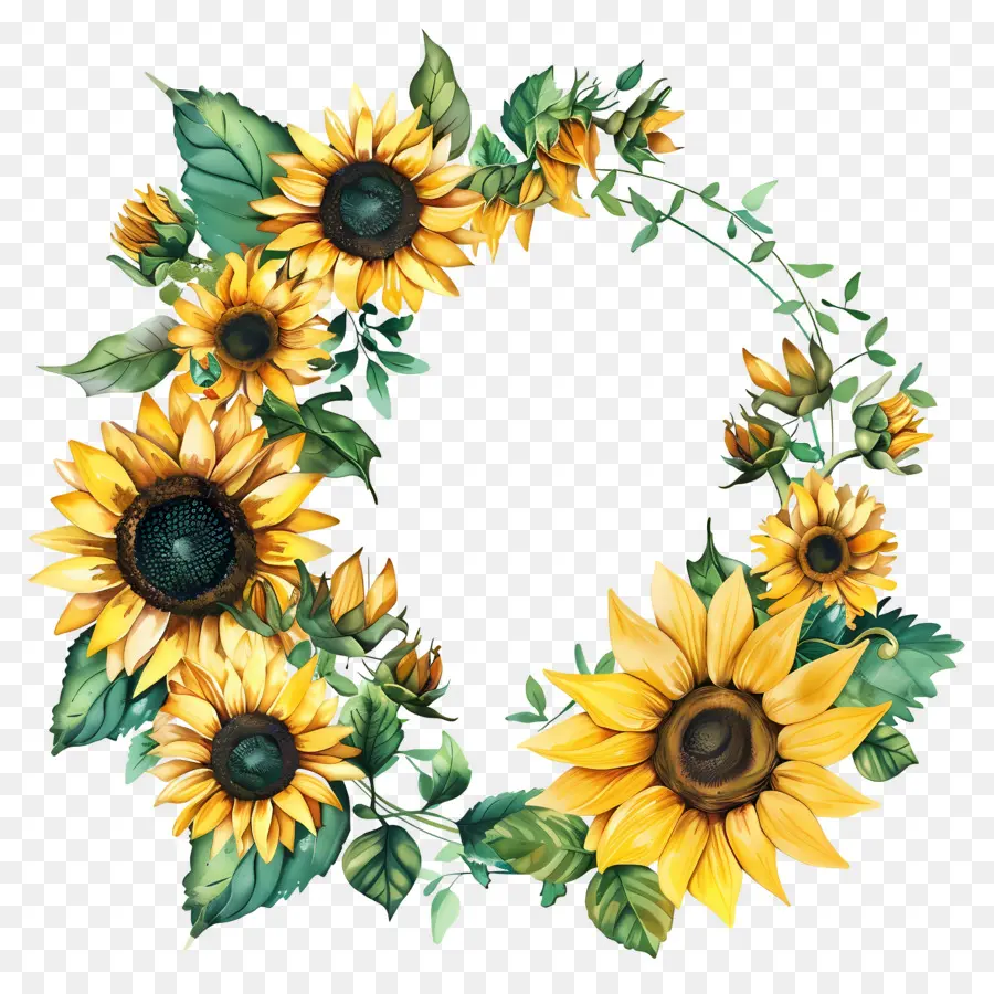 Couronne De Tournesol，Couronne PNG