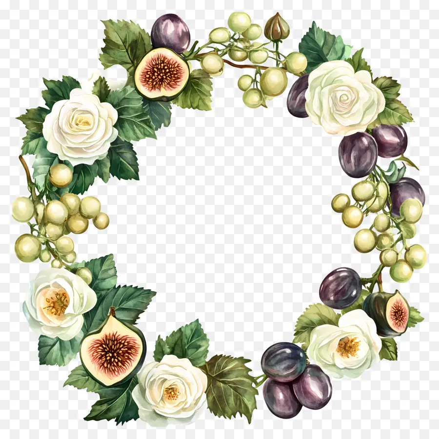 Couronne De Raisin，Couronne Florale PNG