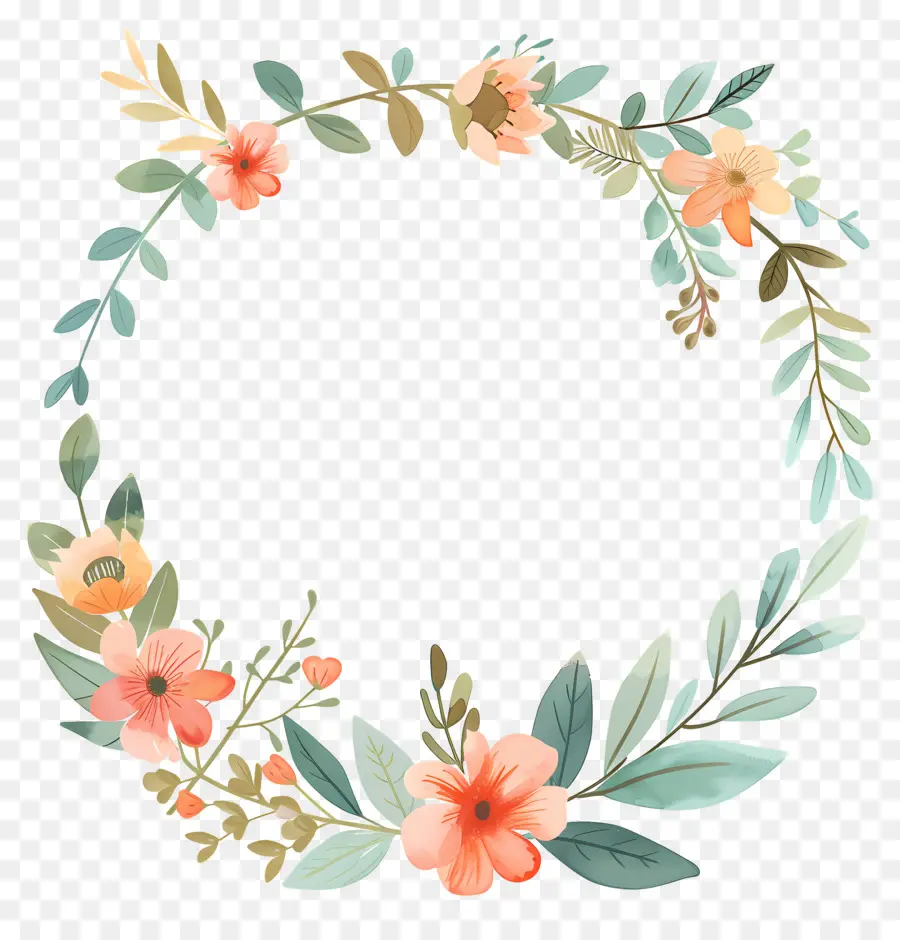 Couronne De Fleurs，Couronne Florale PNG