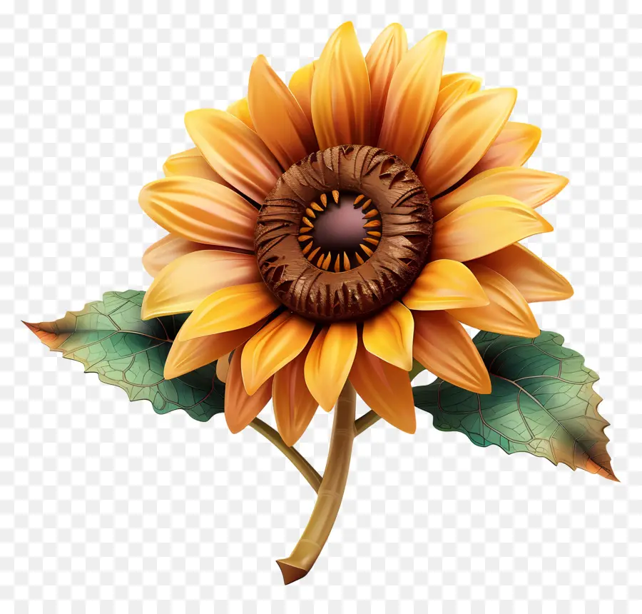 Fleur 3d，Tournesol PNG