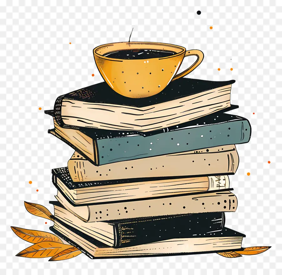 Livres Dessin，Livres Et Tasse PNG